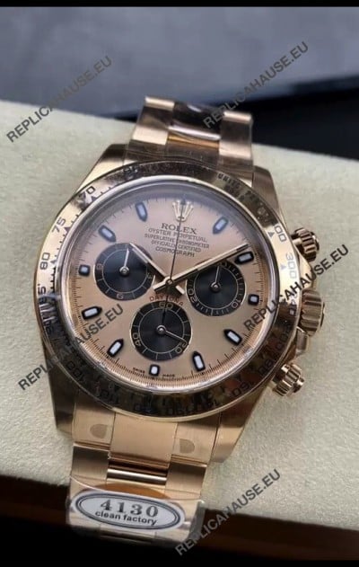 Rolex Cosmograph Daytona M116505-0009 Rose Gold Original Cal.4130 Movement - 904L Steel Watch