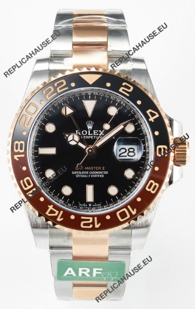Rolex GMT Masters II Super Clone M126711CHNR-0002 Everose Two Tone Gold Swiss Replica Watch