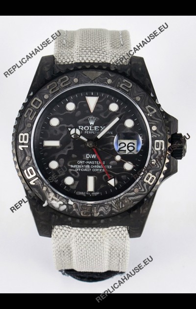 Rolex GMT Masters II Super Clone DiW Edition Swiss Replica Lightweight Carbon Casing Watch 