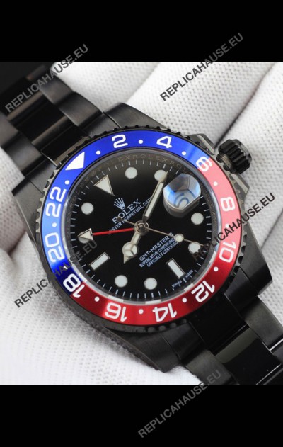 Rolex GMT Masters II Japanese Movement Replica Watch in PVD Casing 
