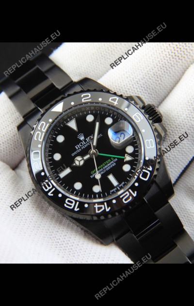 Rolex GMT Masters II Japanese Movement Replica Watch in PVD Casing 