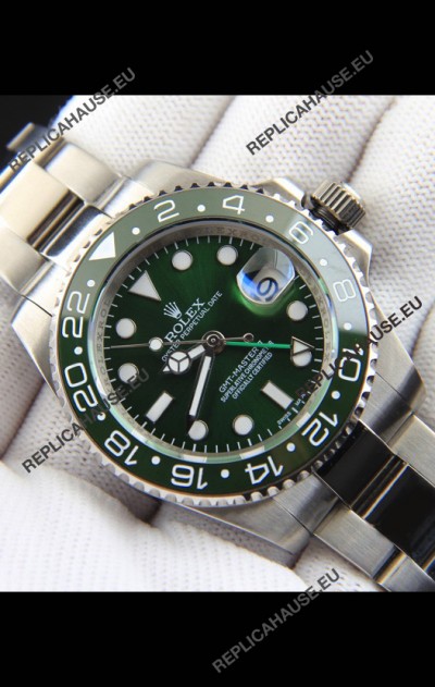 Rolex GMT Masters II Japanese Movement Replica Watch Steel Case Green Dial