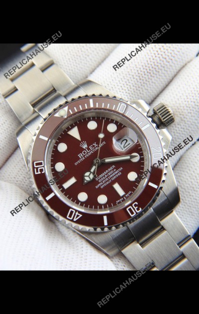 Rolex Submariner Japanese Replica Watch 904L Steel Brown Dial/Bezel Watch 