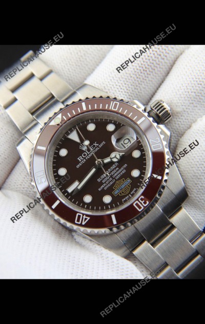 Rolex Submariner Harley-Davidson Japanese Replica Watch 904L Steel Brown Dial Watch 