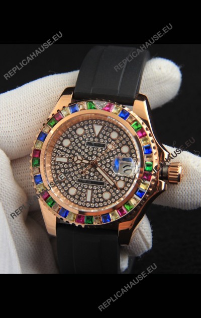 Rolex Yachtmaster Everrose Gold Japanese Replica Watch - 40MM
