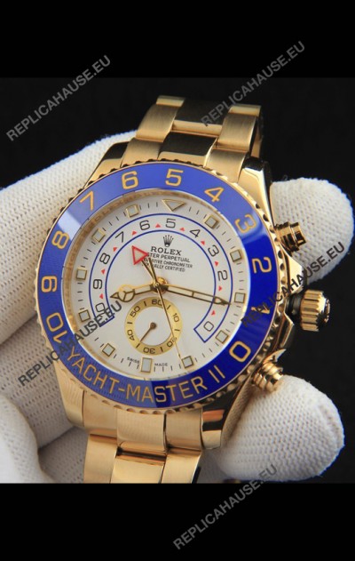 Rolex Yachtmater II Japanese Movement Replica Watch 44M Yellow Gold