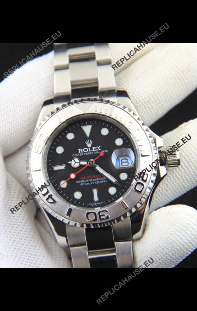 Rolex Yachtmaster Stainless Steel Japanese Replica Watch - 40MM - Black Dial 