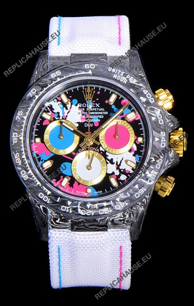 Rolex Daytona DiW Motley Lady Unique Forged Carbon Casing Swiss Replica Watch