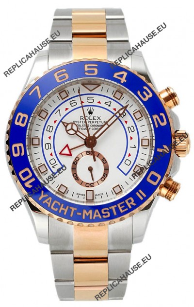 Rolex Yachtmaster II Stainles Steel Ref.116681 1:1 Two Tone Mirror Replica Watch 