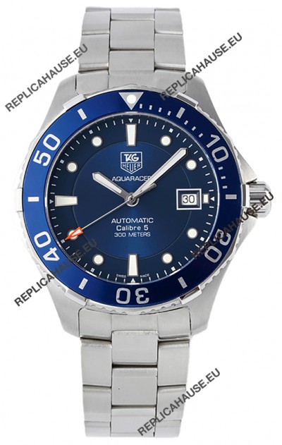 Tag Heuer Aquaracer Calibre 5 1:1 Mirror Replica Watch Blue Dial 904L Steel 41MM