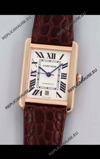 Cartier Tank Solo Swiss Automatic Watch in Rose Gold Plating 31MM Wide 