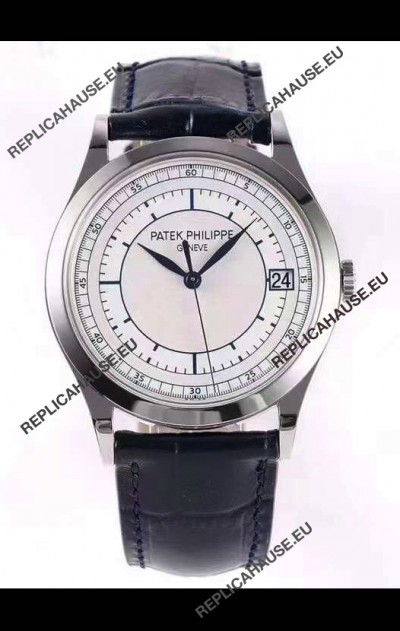 Patek Philippe Calatrava 5296 Sector Dial 1:1 Mirror Swiss Replica Watch Steel Casing