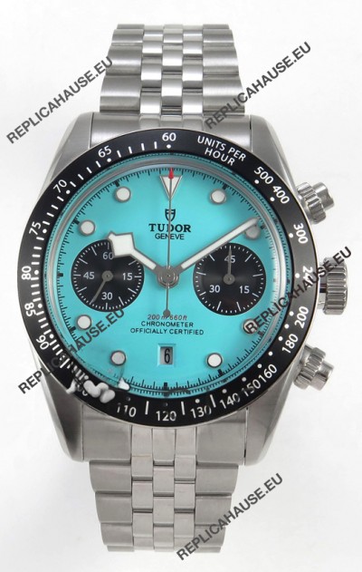 Tudor Super Clone Black Bay Chronograph Watch in Light Blue Dial