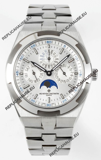 Vacheron Constantin Overseas Perpetual Calendar Ultra-Thin Steel Dial with Steel Strap