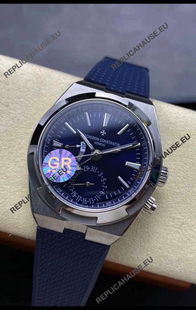 Vacheron Constantin Overseas Dual Time Stainless Steel 1:1 Mirror Swiss Replica Blue Dial