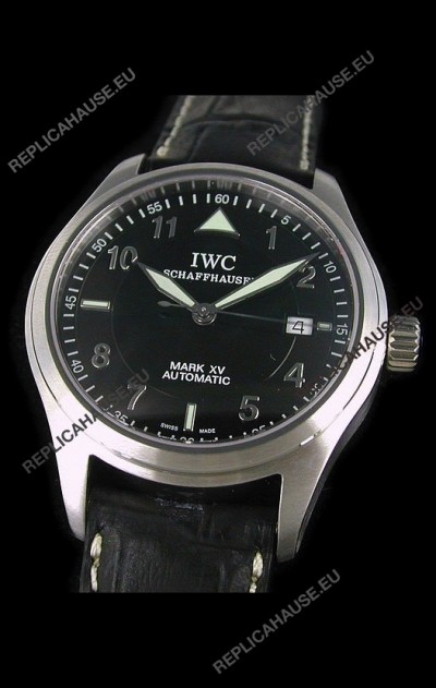 IWC Pilot MARK-XV Swiss Replica Watch in Black