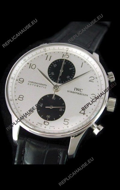 IWC Portuguese Chronograph Swiss Replica Watch in White 