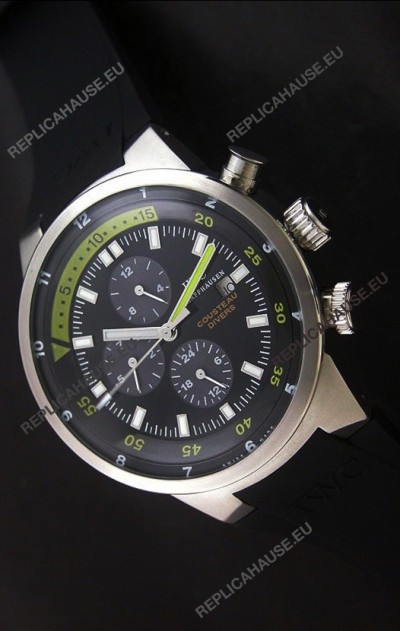 IWC Schaffhausen Cousteau Divers Japanese Replica Watch in Black