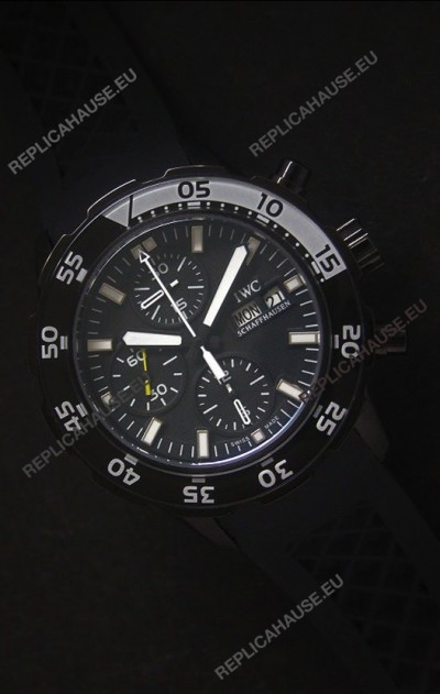 IWC Aquatimer PVD Swiss Replica Watch in Black