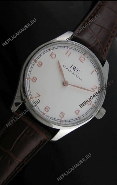 IWC Schaffhausen Japanese Replica Watch in White Dial