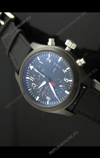 IWC Pilot Top Gun Automatic Swiss Replica Watch in Black PVD