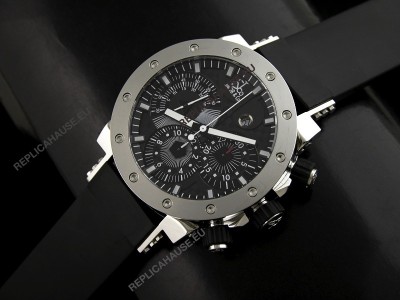 Jacob and Co EPIC II Swiss Watch in Black Carbon Dial