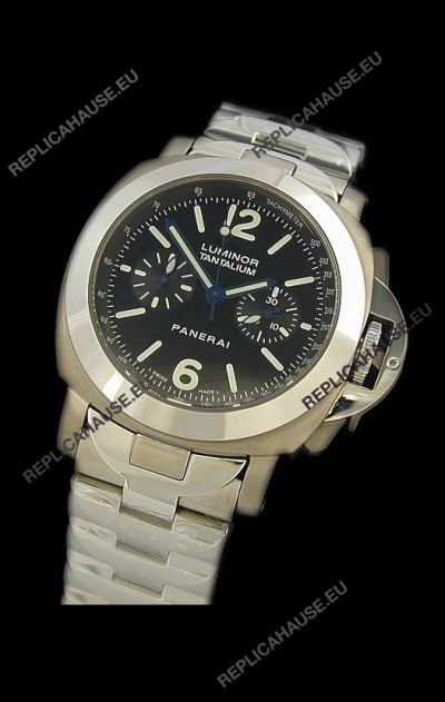 Panerai Luminor Tantalium Swiss Lemania Watch in Steel