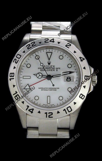 RolexÂ Explorer II Japanese Replica Automatic Watch in White