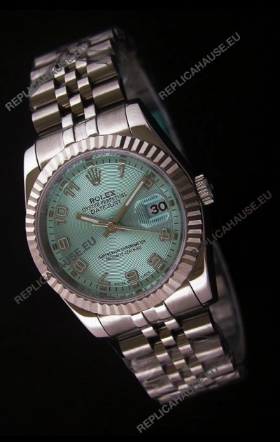 Rolex Datejust Mens Japanese Replica Watch in Light Blue Dial