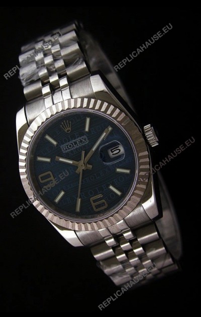 Rolex Datejust Mens Swiss Replica Watch in Blue Dial