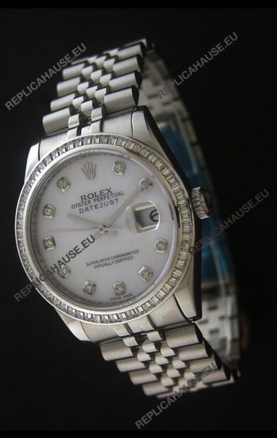 Rolex Datejust SwissÂ Replica Automatic Watch in White Dial