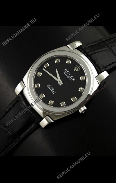 Rolex Cellini Japanese Replica Watch in Diamond Hour Markers