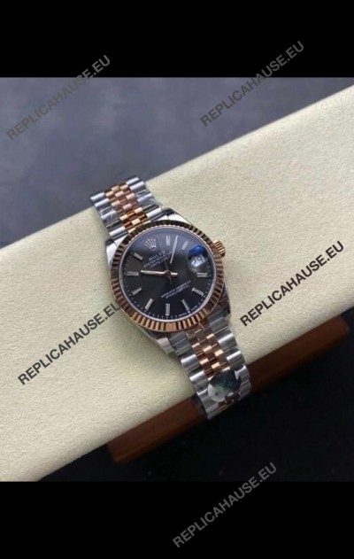 Rolex Super Clone Datejust Grey Dial Two Tone Case 31MM Super Clone Watch 
