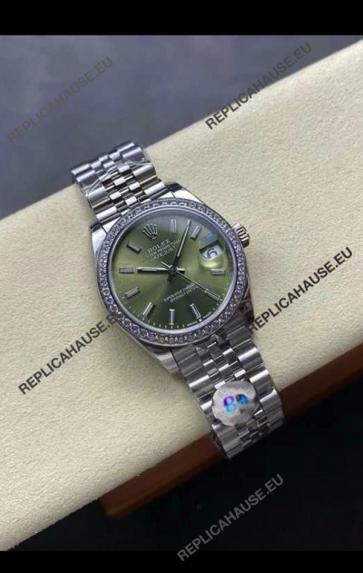 Rolex Super Clone Datejust 31MM Green Dial Steel Case Super Clone Watch 