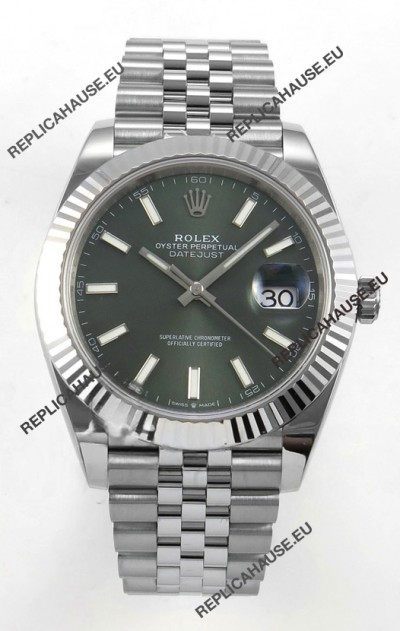 Datejust Super Clone 126334 Green Dial 41MM FREE SPRUNG MVMNT 3235 Watch 