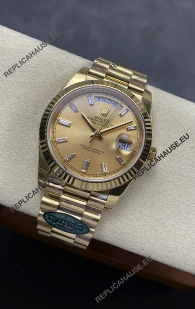 Rolex Day Date 228238 Yellow Gold in Gold Dial Super Clone Watch 
