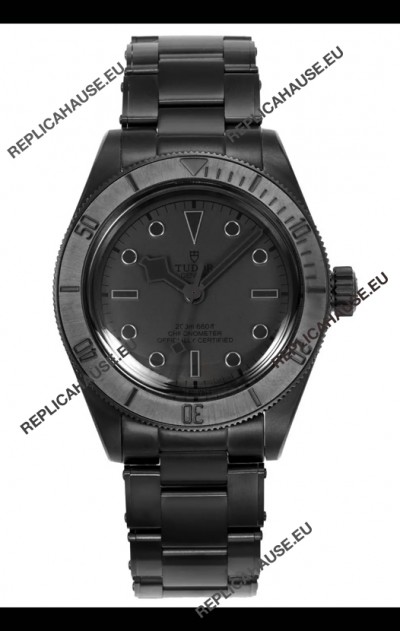 Tudor Black Bay PVD Case Black Dial Swiss Replica Watch 