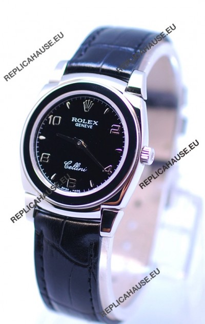 Rolex Cellini Cestello Ladies Swiss Watch All Black