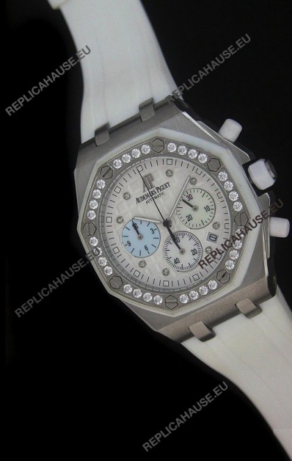 Audemars Piguet Royal Oak Offshore Lady Alinghi Swiss Watch in White Dial