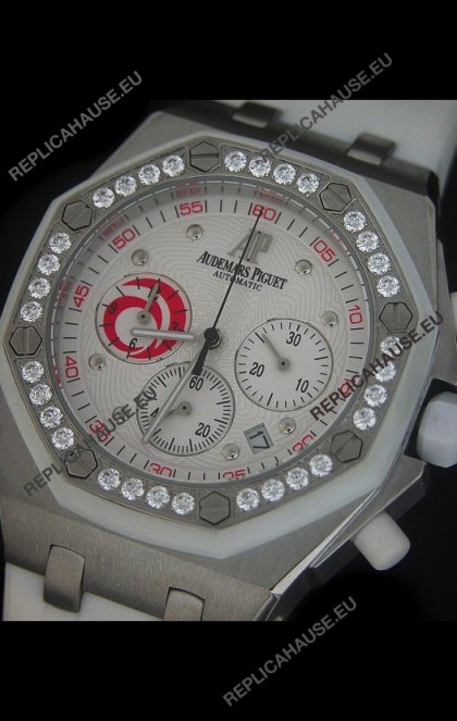 Audemars Piguet Royal Oak Offshore Lady Alinghi Swiss Watch in White Dial