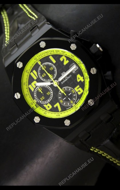 Audemars Piguet Royal Oak Offshore Bumble Bee Edition Watch - Secs hands at 12 O Clock