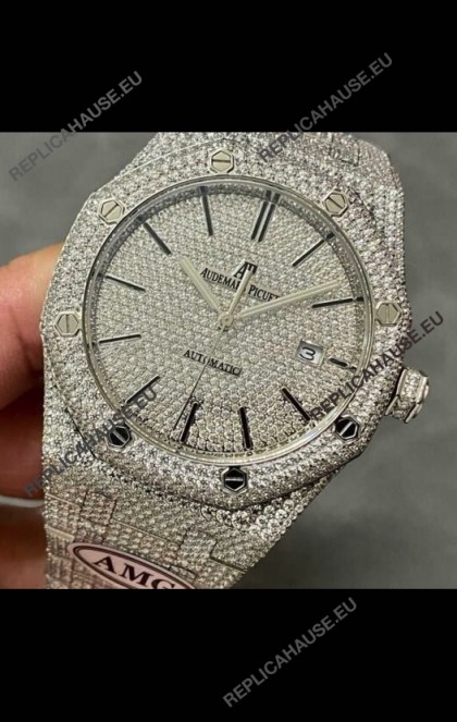 Royal Oak 15400 Iced Out Super Clone Edition 6 Super Clone Watch 
