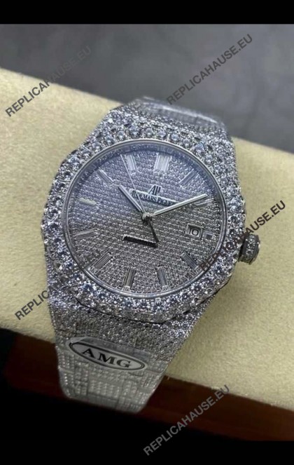 Royal Oak 15400 Iced Out Super Clone Edition 8 Super Clone Watch 