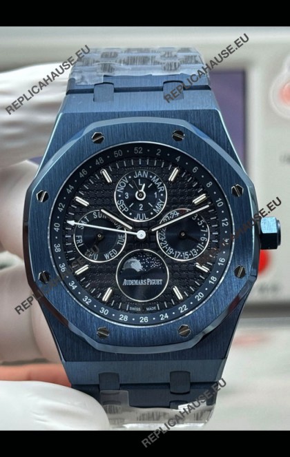 Royal Oak Perpetual Calendar Super Clone Blue Ceramic Replica Watch