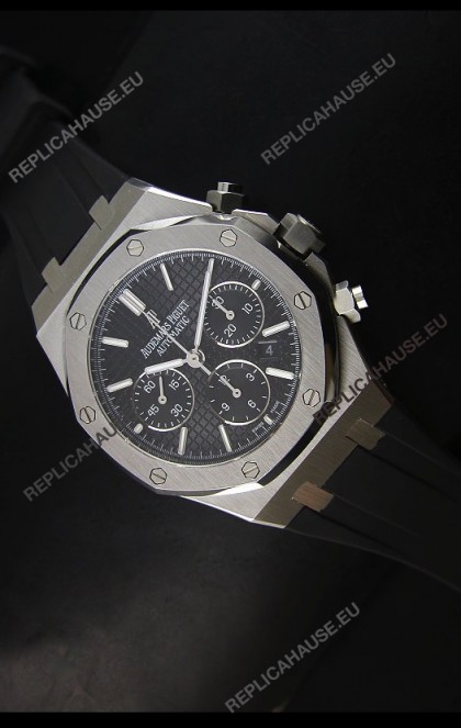 Audemars Piguet Royal Oak Chronograph Watch in Stainless Steel Case Black Dial