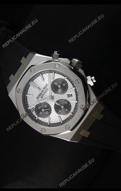 Audemars Piguet Royal Oak Chronograph Watch in Stainless Steel Case White Dial