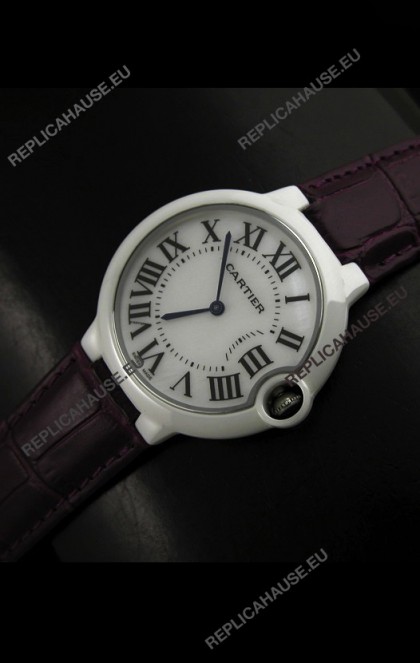 Cartier Ballon de Ladies Replica Watch in White Dial