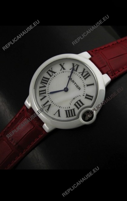 Cartier Ballon de Ladies Replica Watch in White Dial