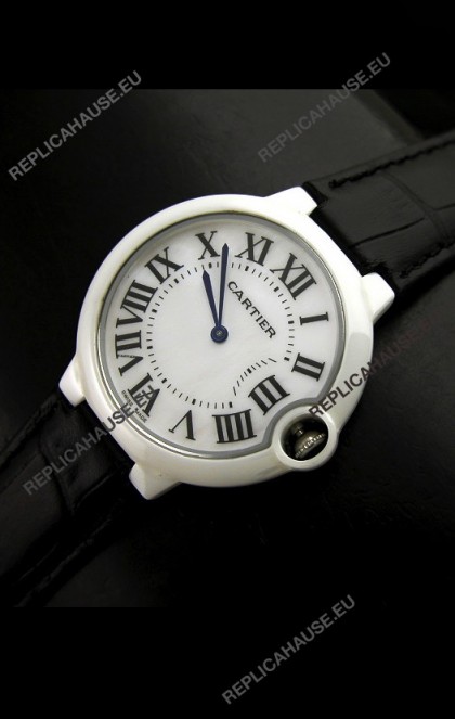Cartier Ballon de Ladies Replica Watch in White Dial