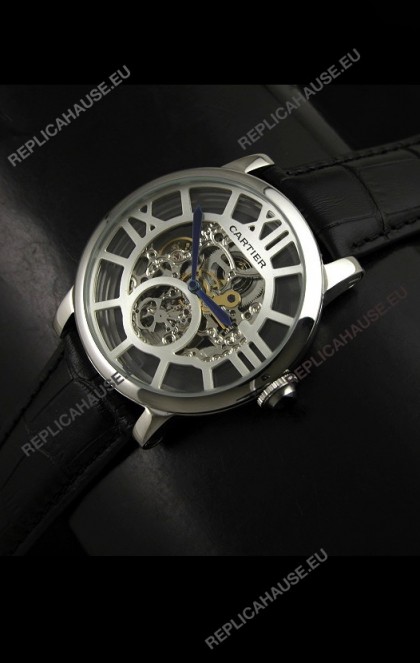Cartier Ronde de Japanese Replica Watch in Skelton White Dial